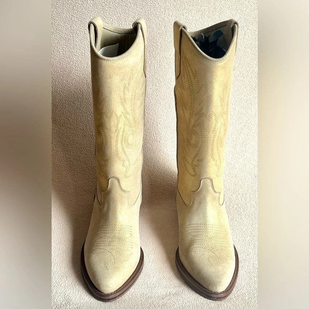 NEW Toral Western Cowgirl Boots Women’s 7 Gold Glitter Coachella Stagecoach Boho - Picture 2 of 5